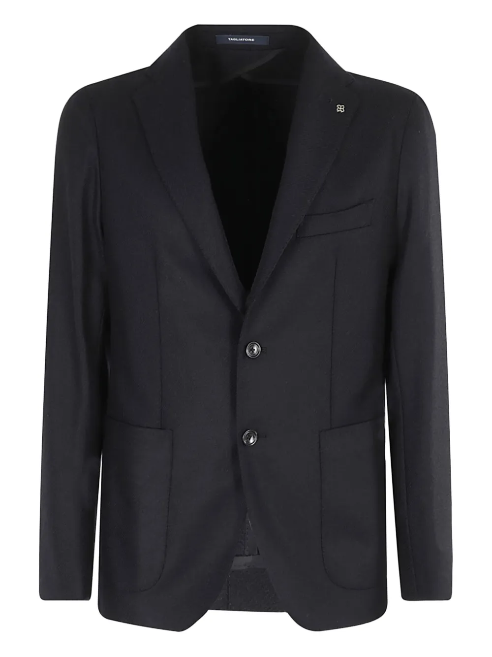 Tagliatore Single-breasted Patch-pocket Blazer In Blue