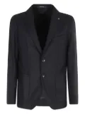 Tagliatore single-breasted patch-pocket blazer - Blue