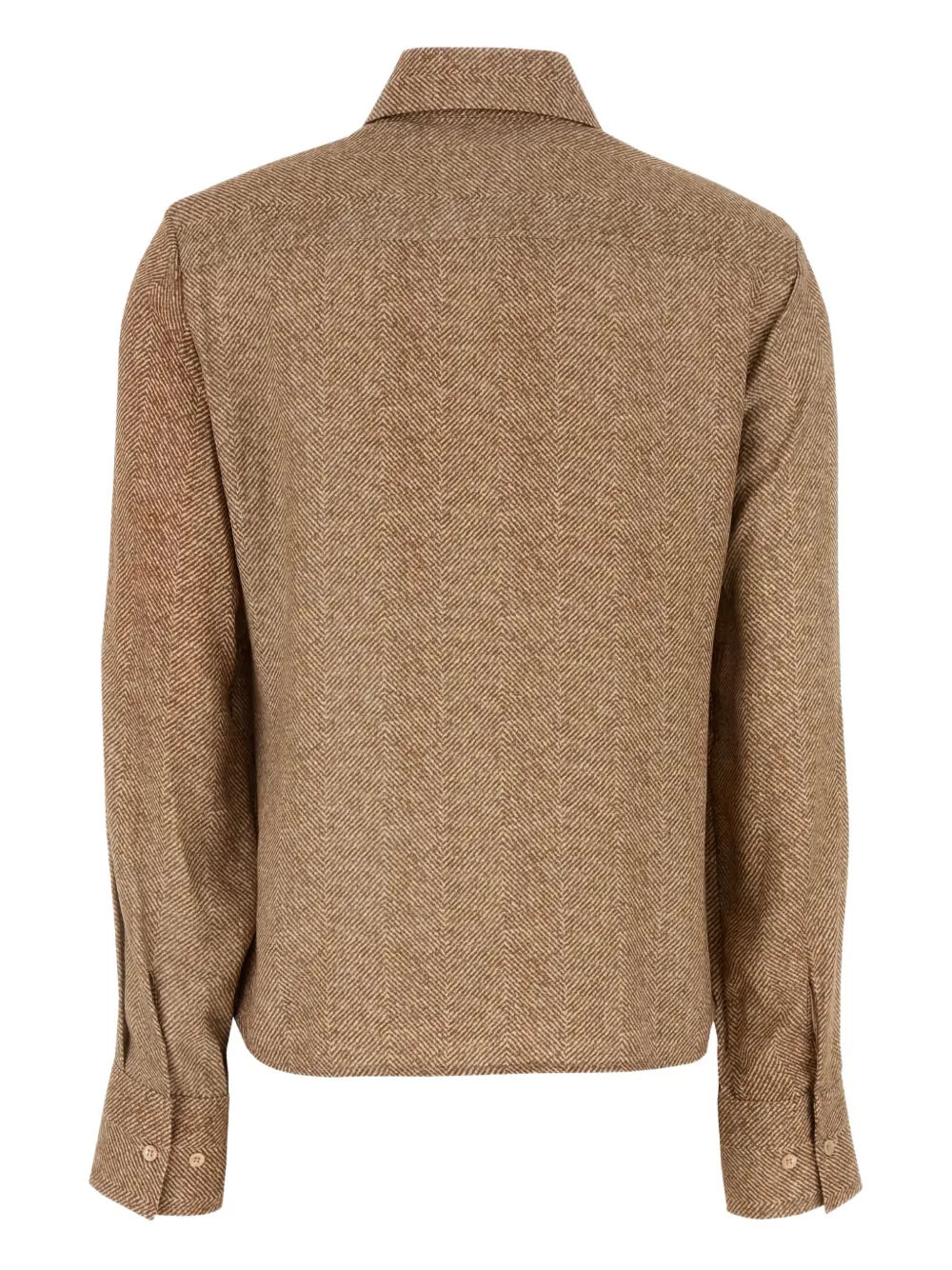Ermanno Scervino herringbone-pattern shirt - Bruin