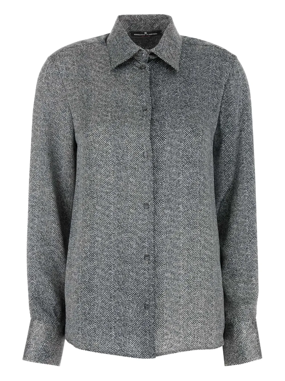 Ermanno Scervino Blouse met visgraatpatroon Grijs