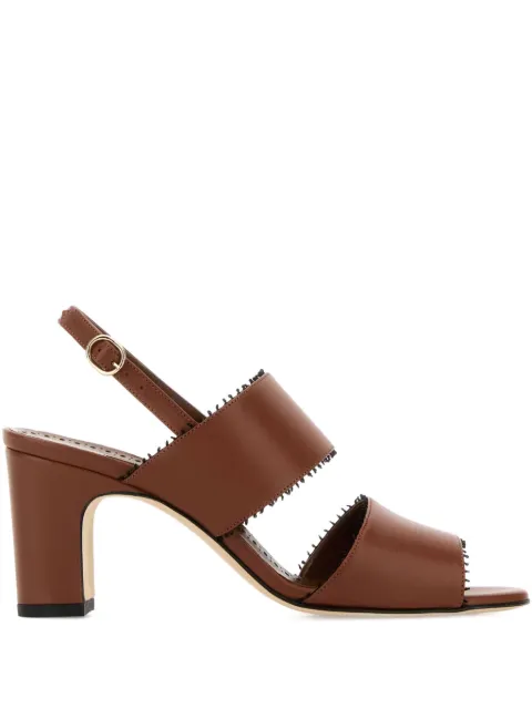 Manolo Blahnik 70mm leather heeled sandals