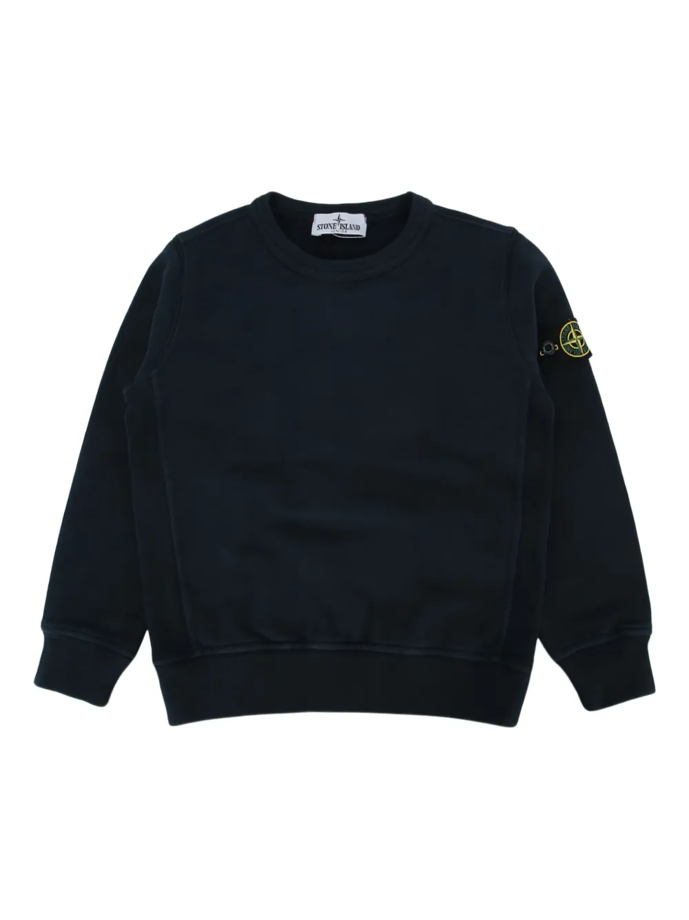 Stone Island Junior logo-patch sweatshirt Blauw