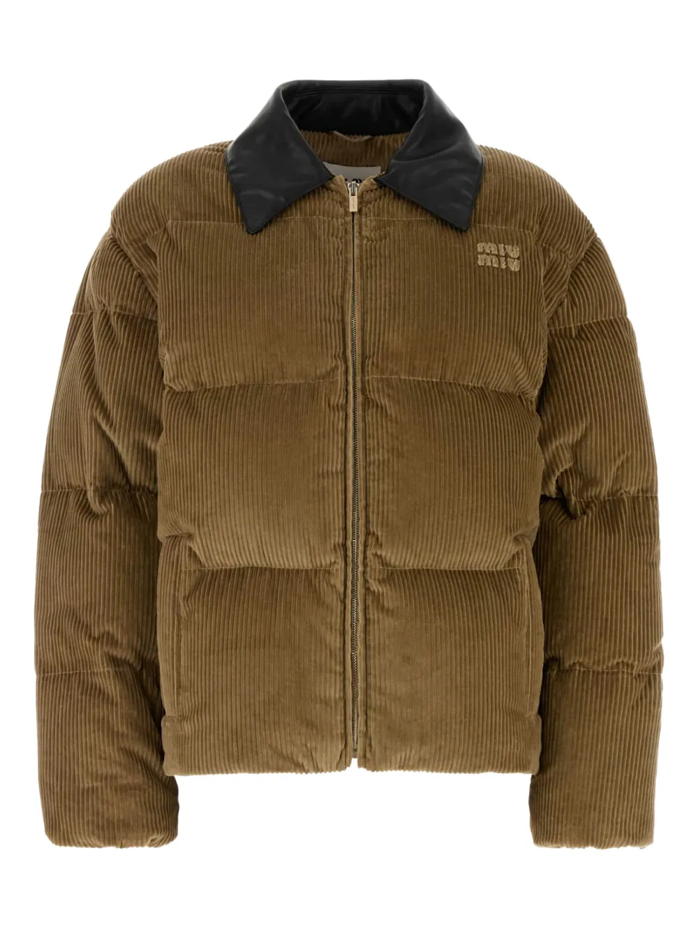Miu corduroy down jacket Groen