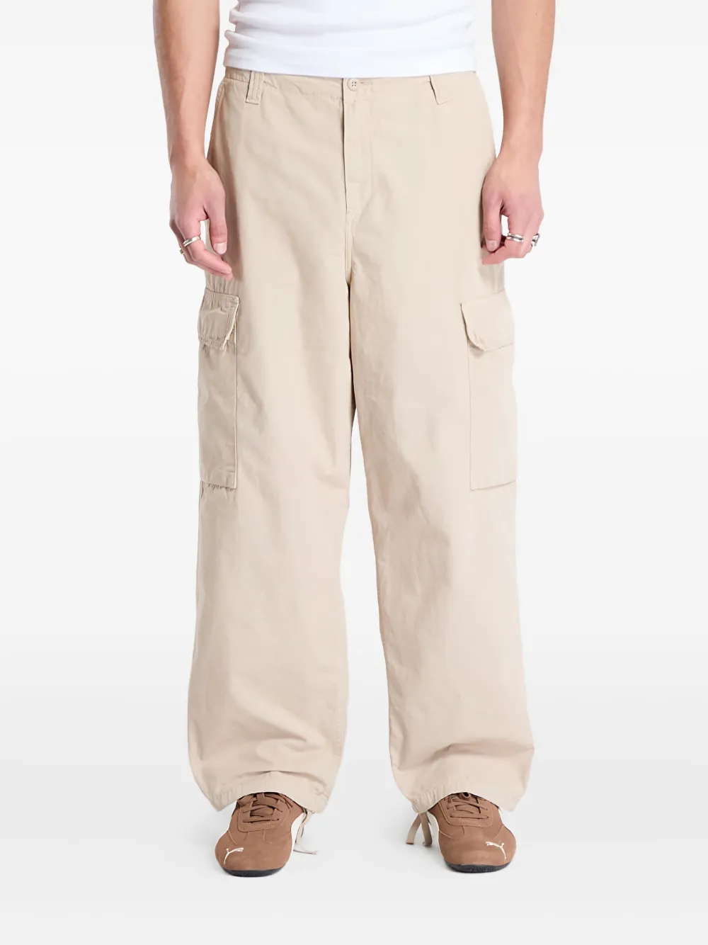Carhartt WIP cargo cotton trousers Beige