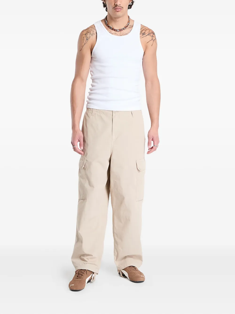 Carhartt WIP cargo cotton trousers Beige