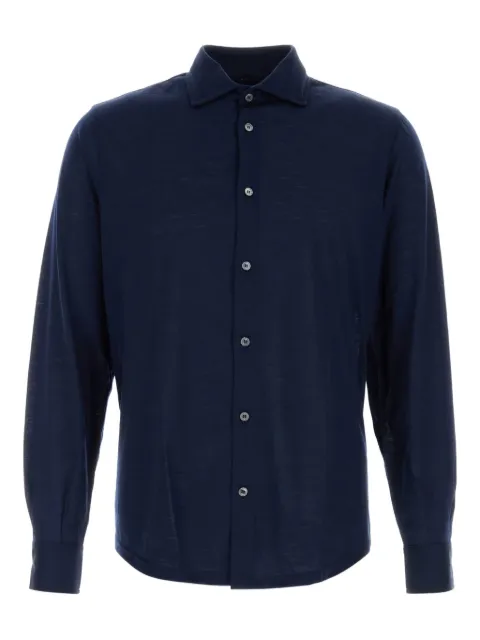 Fedeli buttoned-front wool shirt