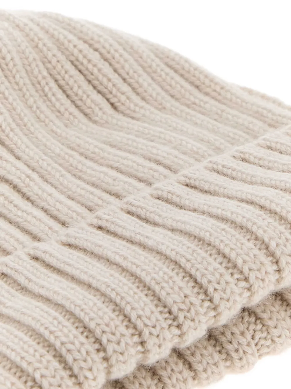 Fedeli ribbed-knit cashmere beanie Beige