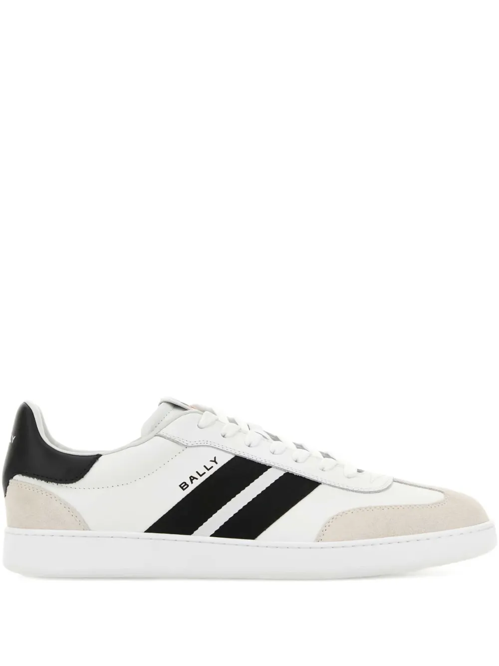 Bally Retro Crest leather stripe sneakers White