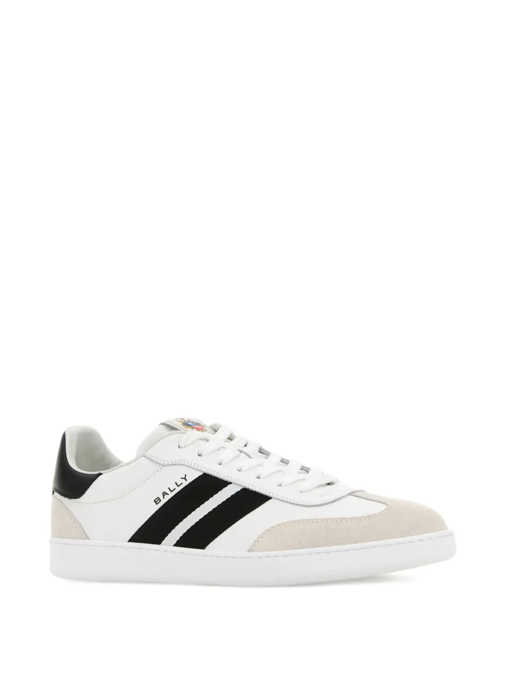 Bally Retro Crest leather stripe sneakers White