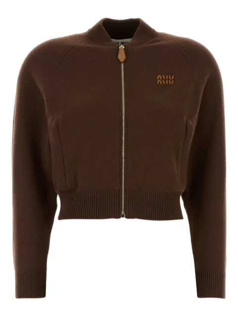 Miu Miu zip-up cropped cardigan