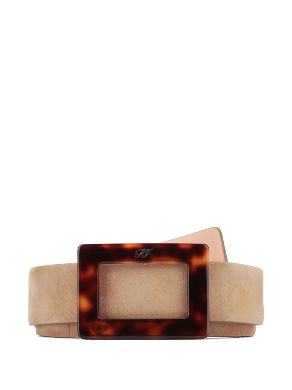 Roger Vivier Belle Vivier suede belt | Neutrals | Image 1