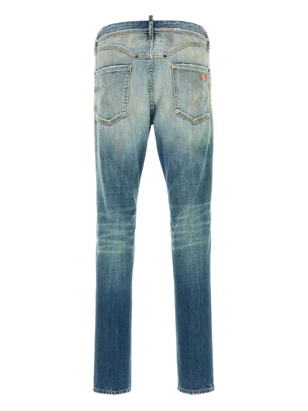 DSQUARED2 faded patchwork jeans Blauw