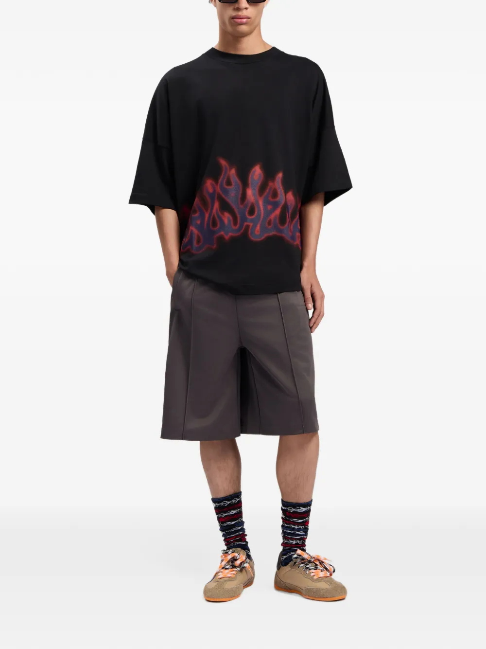 Palm Angels T-shirt met ronde hals Zwart