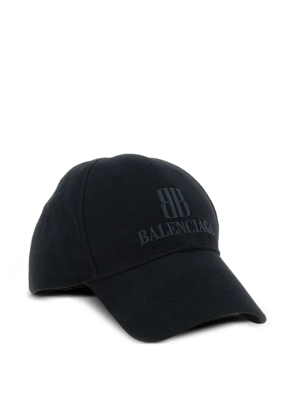 Balenciaga logo-embroidered Baseball Cap | Black | FARFETCH