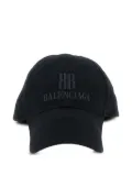 Balenciaga logo-embroidered baseball cap - Black