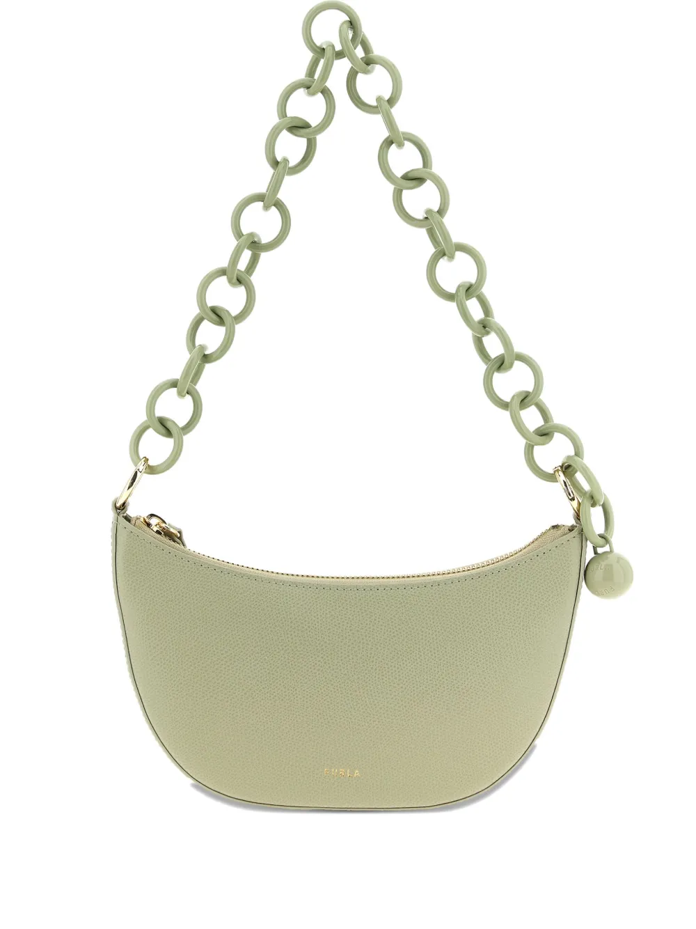 mini half-moon leather shoulder bag