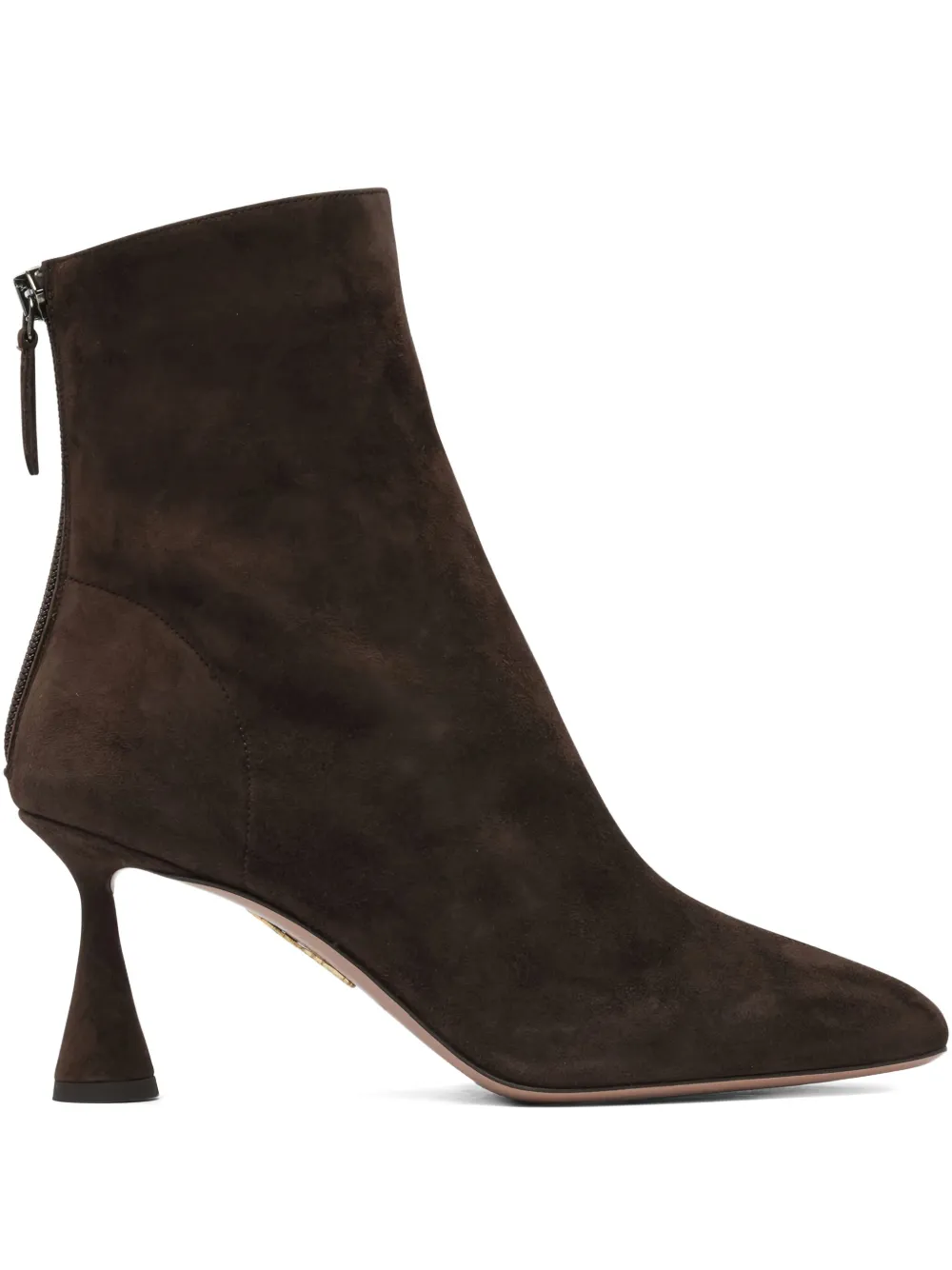 Aquazzura 75mm Amore suede ankle boots Brown