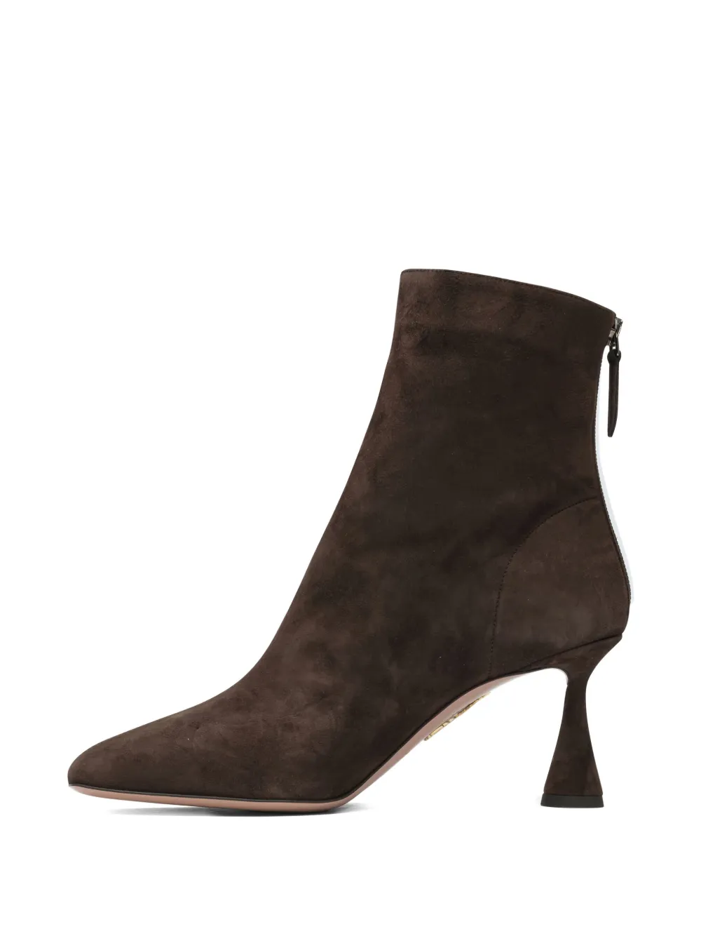 Aquazzura 75mm Amore suede ankle boots Brown