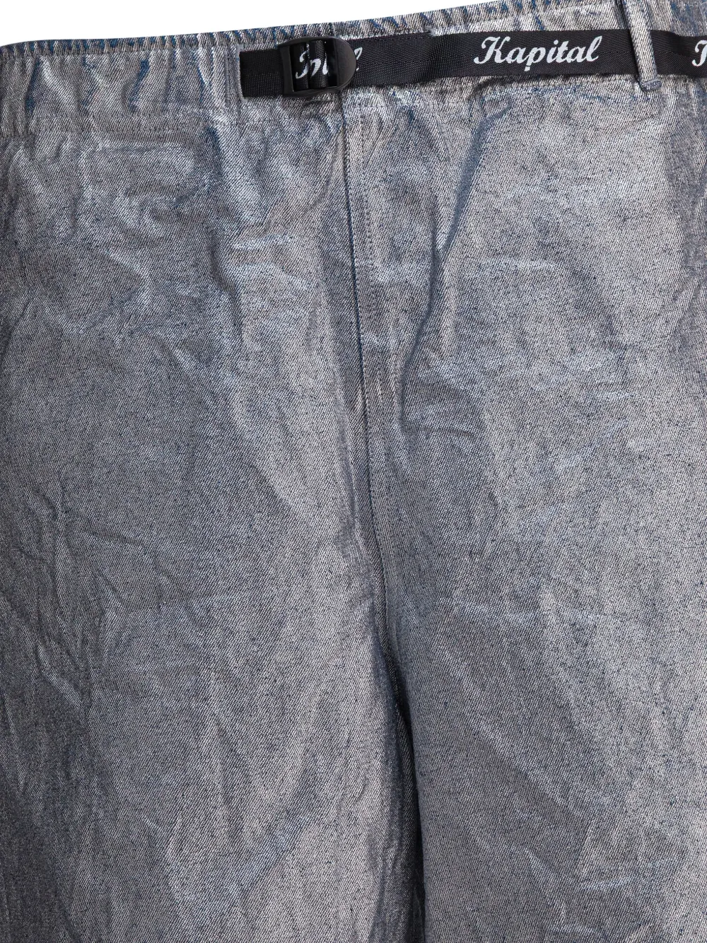 KAPITAL 12oz bermuda shorts met metallic-effect Zilver