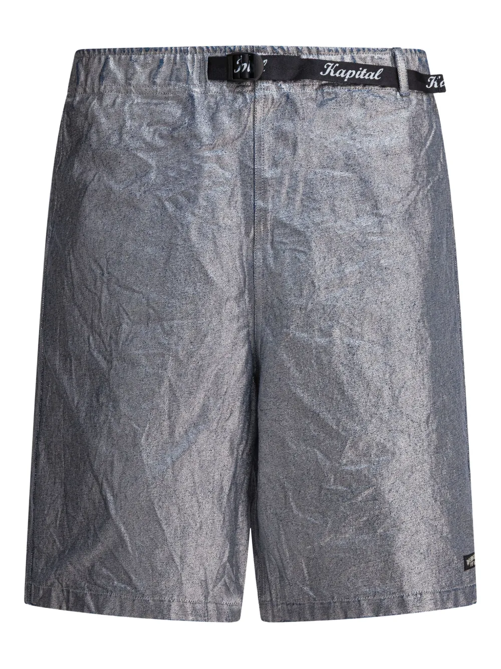 KAPITAL 12oz bermuda shorts met metallic-effect Zilver