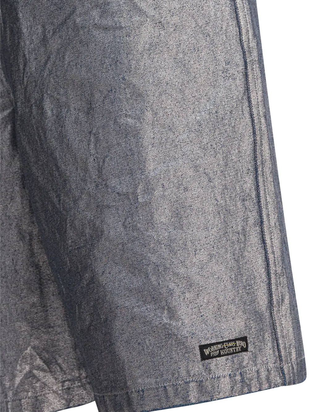 KAPITAL 12oz bermuda shorts met metallic-effect Zilver
