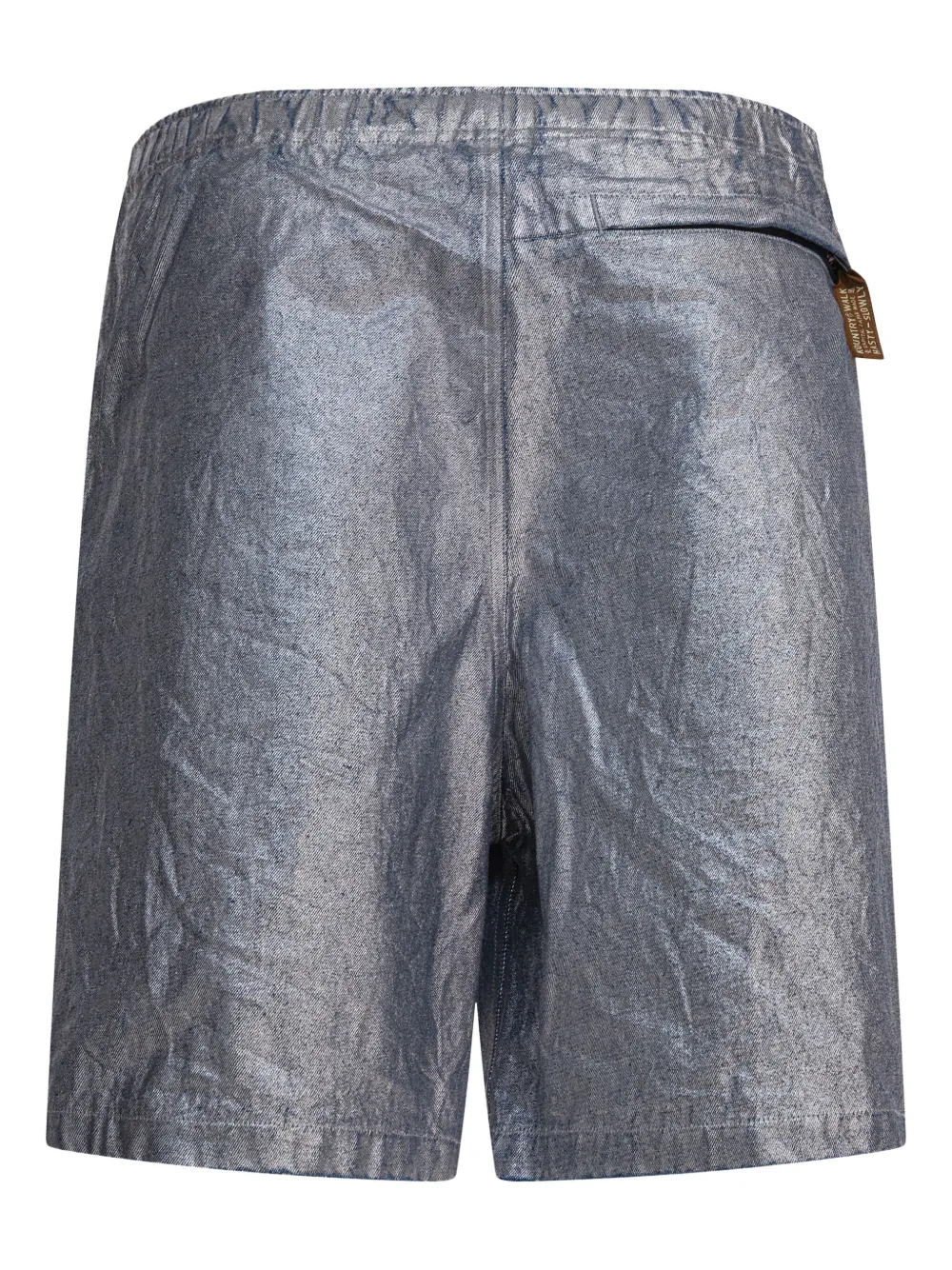 KAPITAL 12oz metallic-effect bermuda shorts - Zilver