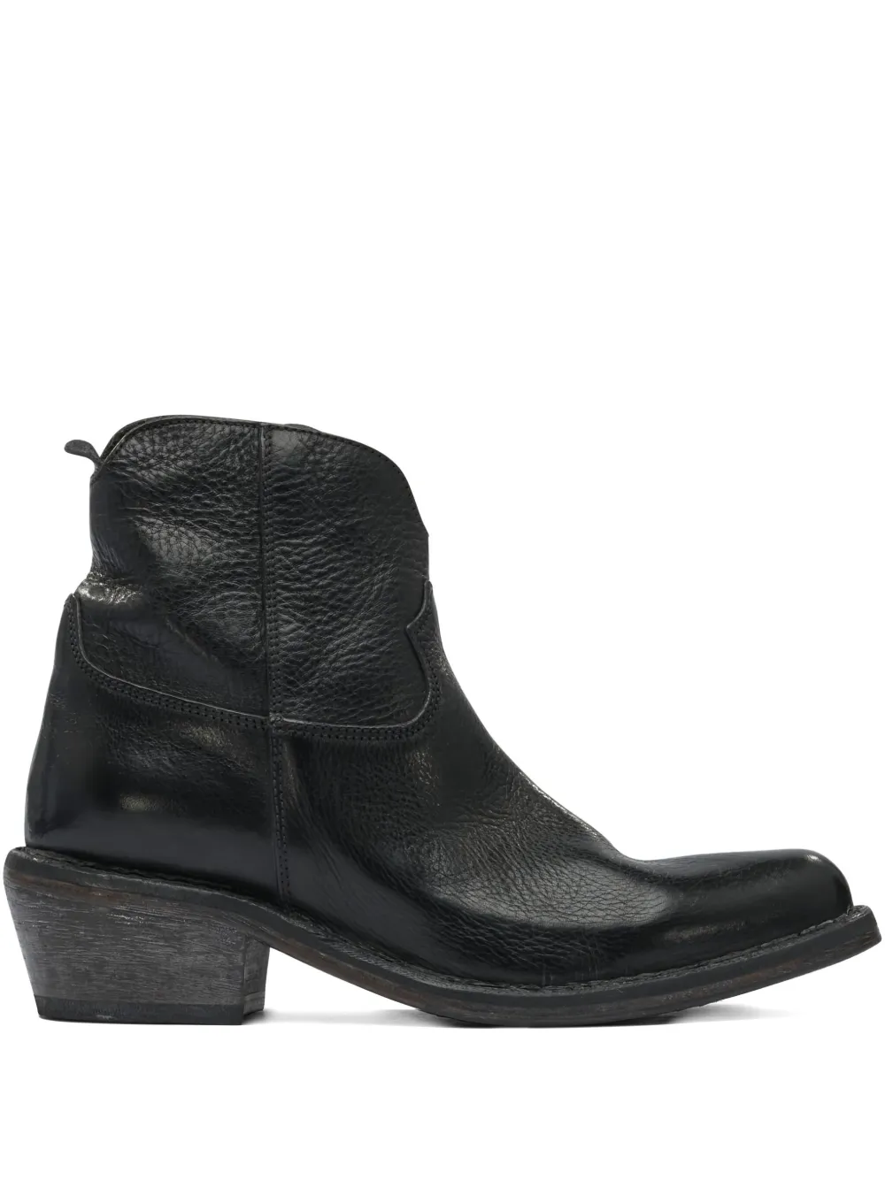 Moma 40mm zip-fastening leather ankle boots Black