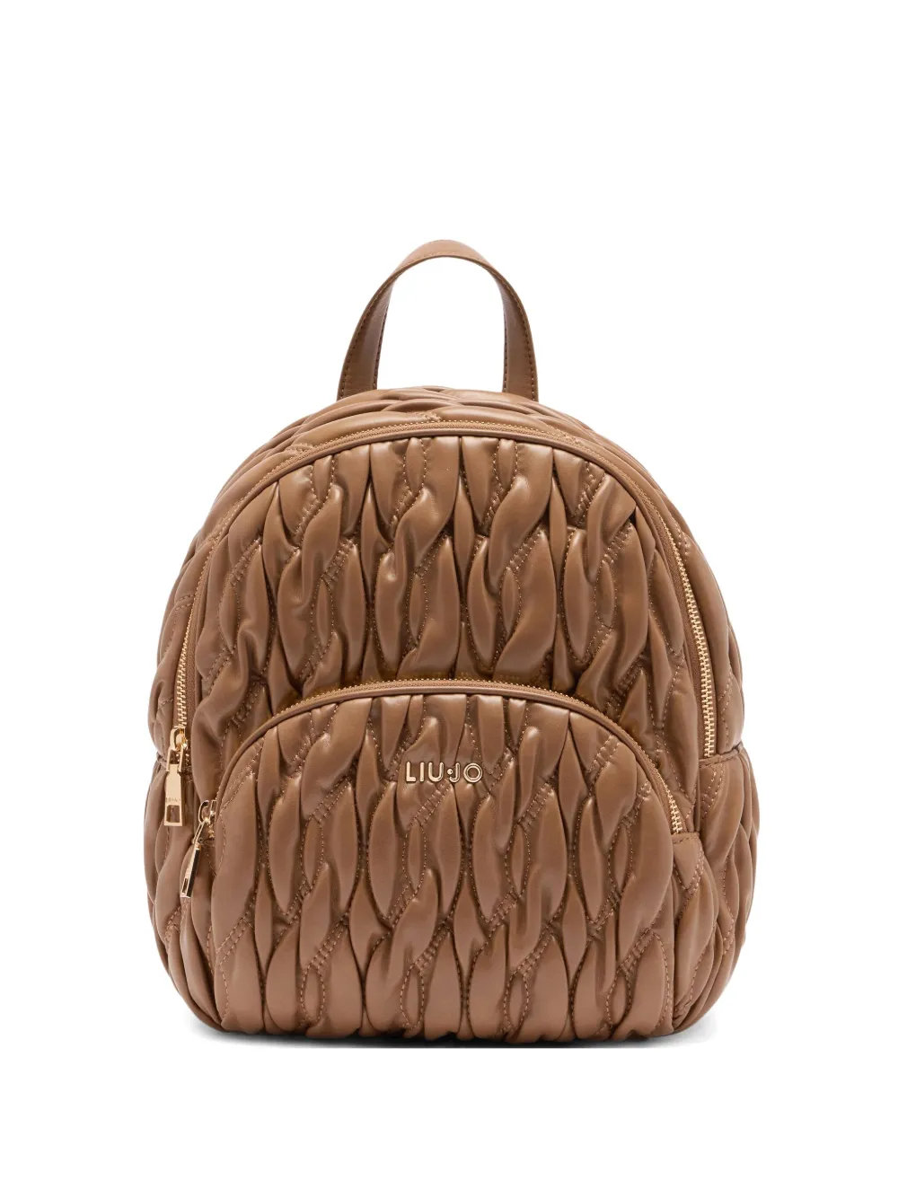 quilted logo backpack