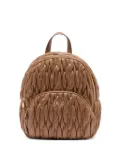 LIU JO quilted logo backpack - Brown