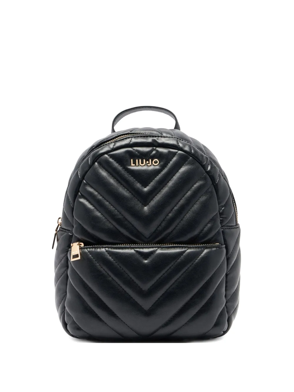 Liu •jo Quilted Chevron Backpack In Black