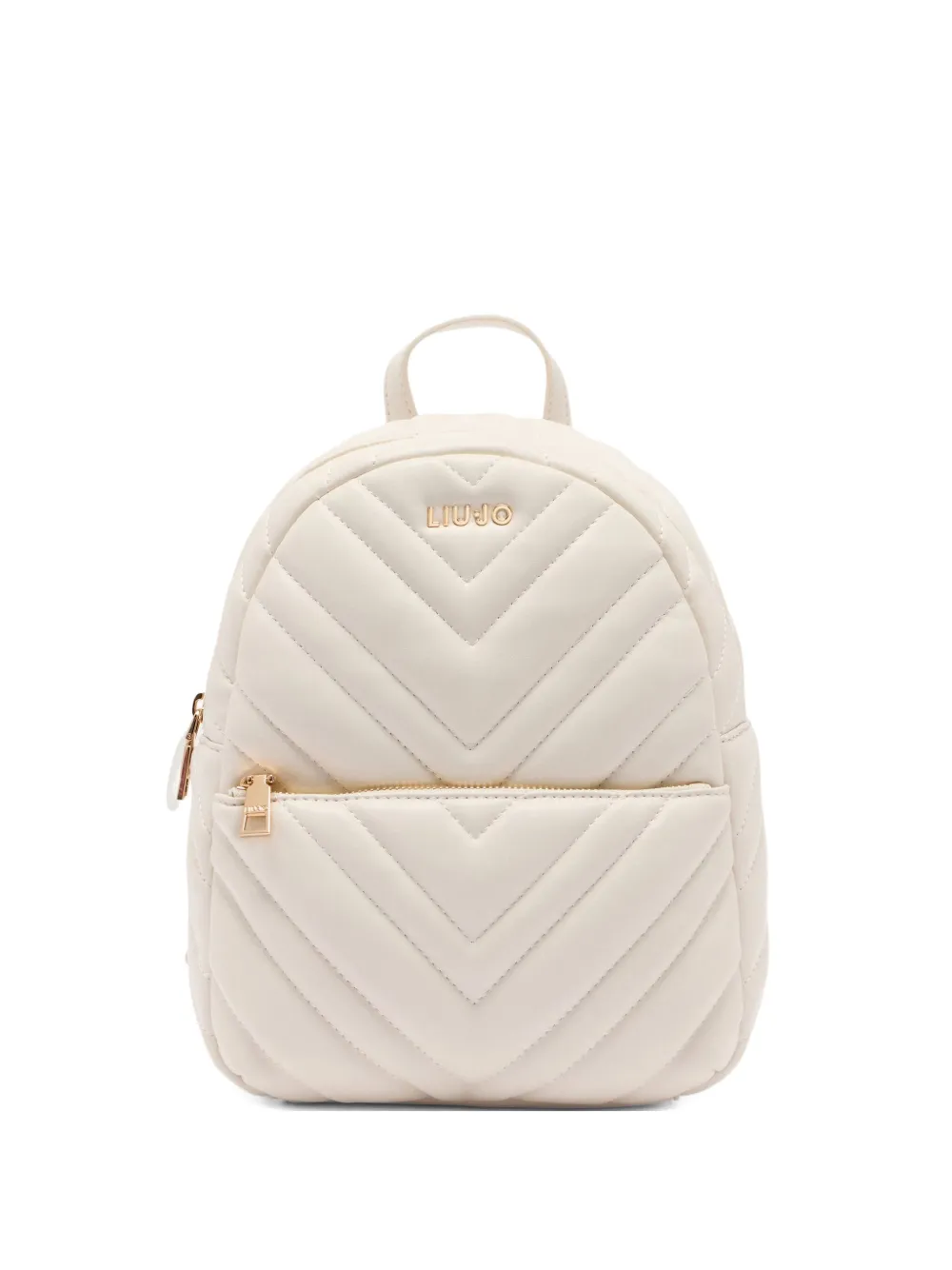 Liu •jo Quilted Chevron Backpack In White