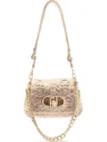 LIU JO LaPuffy embroidered chain-strap mini bag - Neutrals