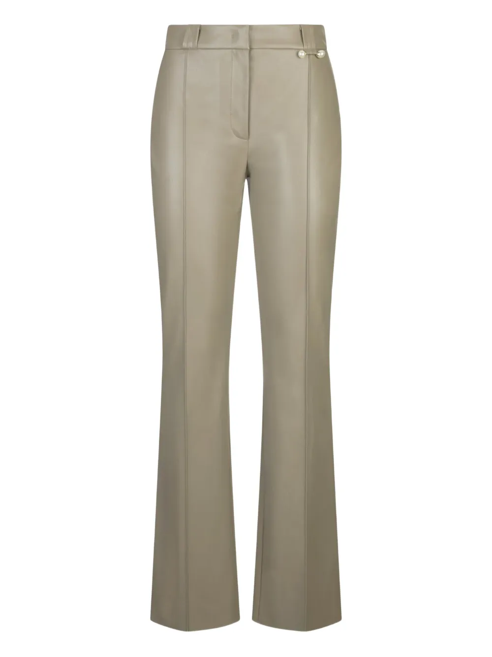 pearl-detail flared trousers