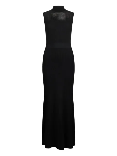 LIU JO vestido largo de canalé con cuello alto