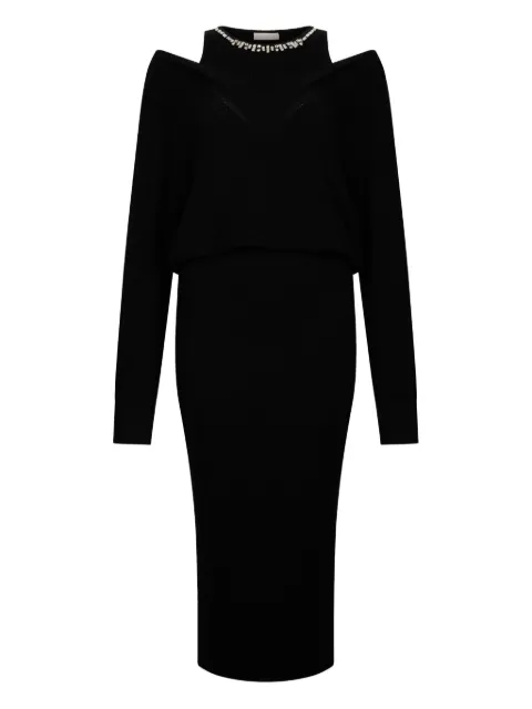 LIU JO embellished knit midi dress