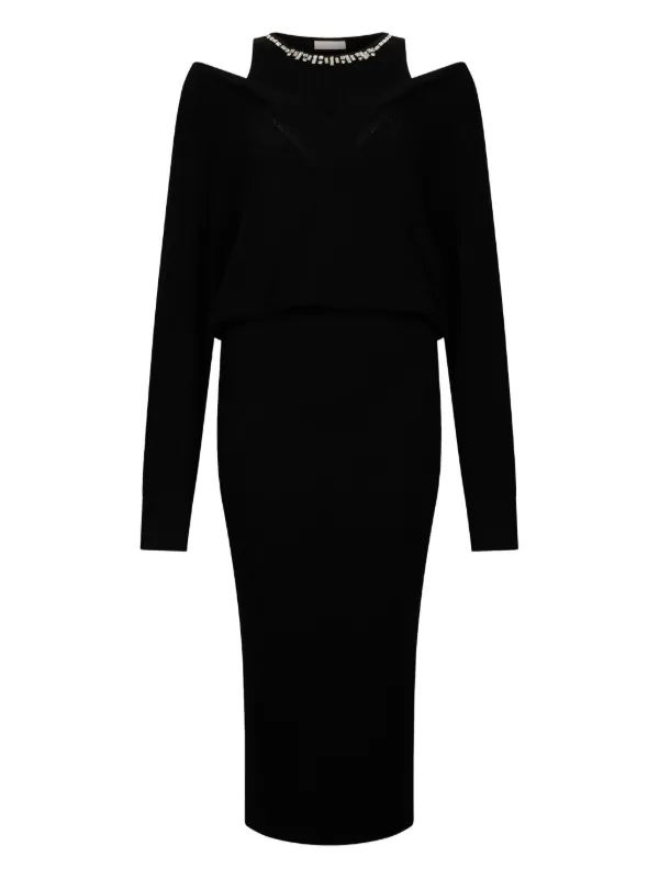 sandro pointelle knit dress Sandro Anvers Pointelle Knit Dress