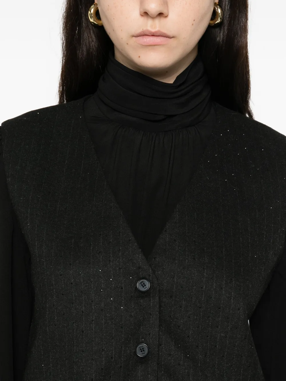 Maje Top met knopen Zwart