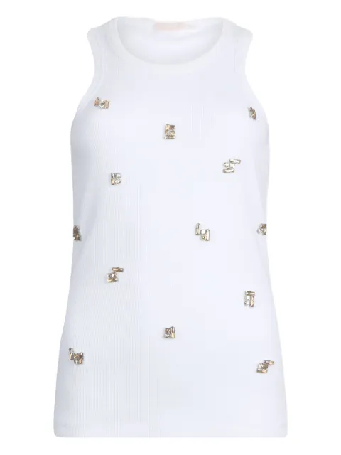 LIU JO ribbed bejewelled tank top