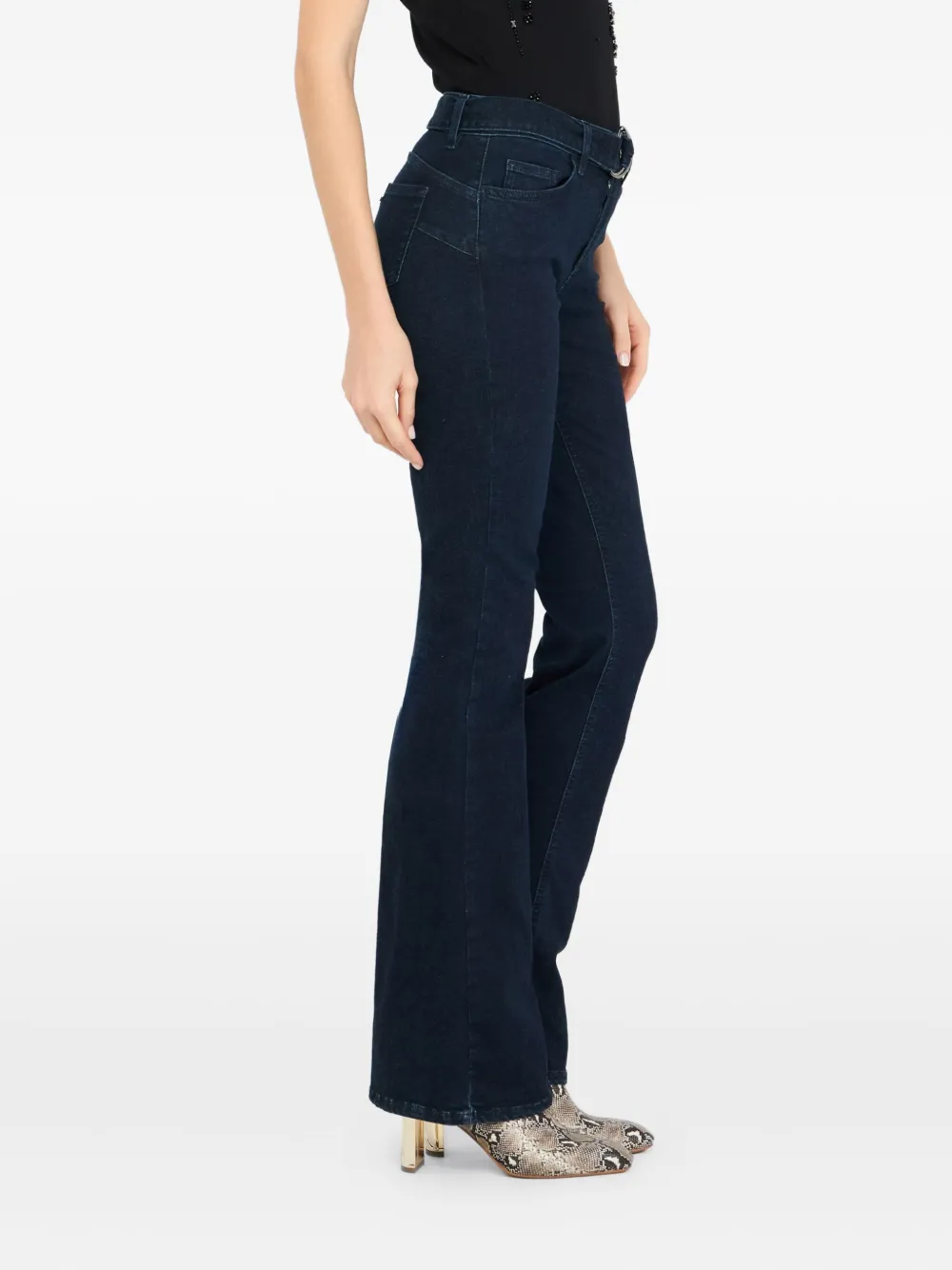LIU JO belted flared jeans Blauw