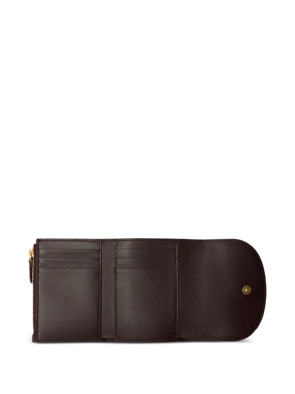Burberry Highlands Compact Leather Wallet In Brown
