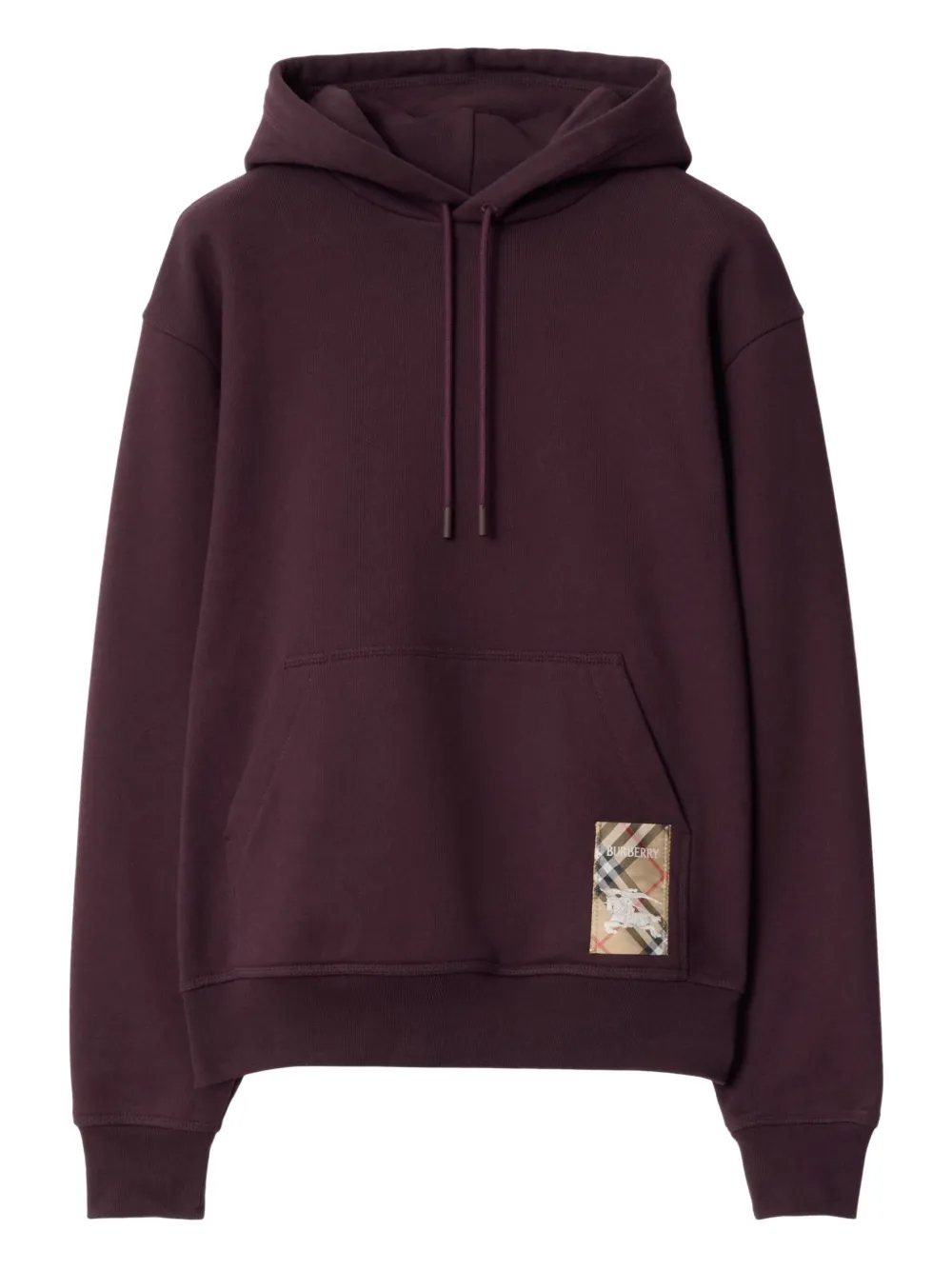 Burberry Geruite katoenen hoodie Rood