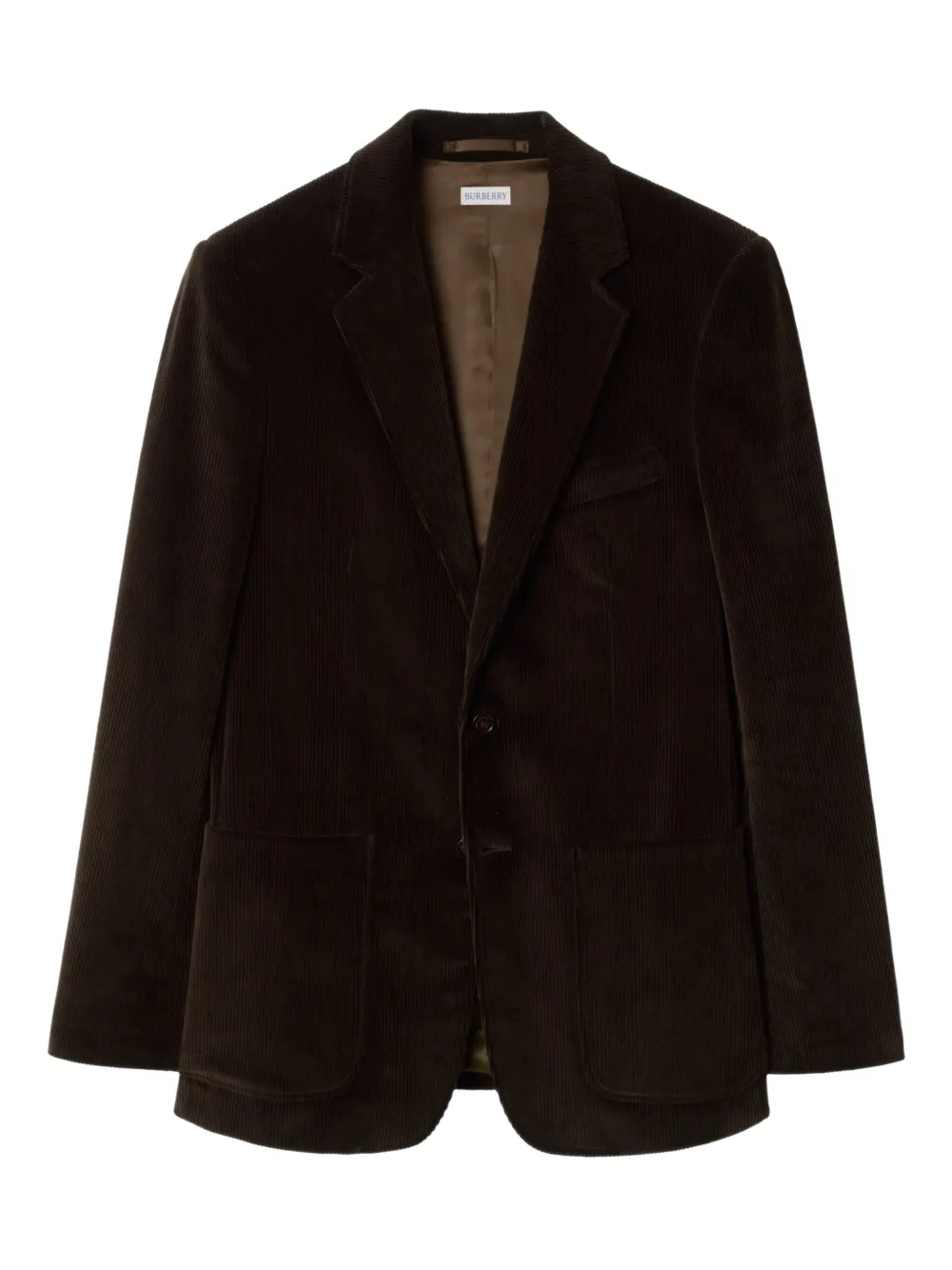 Burberry corduroy single-breasted jacket | Brown | Image 1
