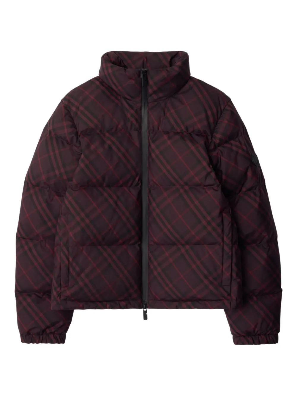 Burberry Karierte Steppjacke In Burgundy