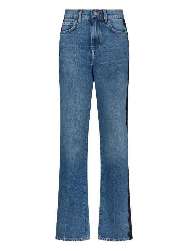 LIU JO Jeans Con Inserti In Pizzo Blu FARFETCH IT