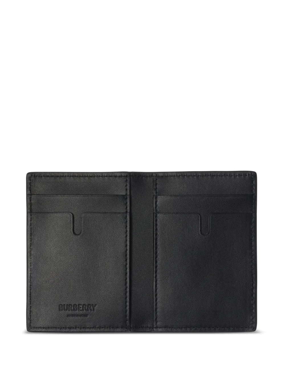 Burberry Equestrian Knight pasjeshouder van kalfsleer Zwart