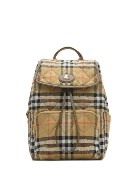 Burberry Horseshoe checked-pattern backpack