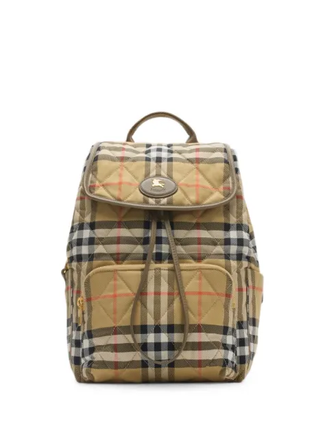 Burberry Horseshoe checked-pattern backpack