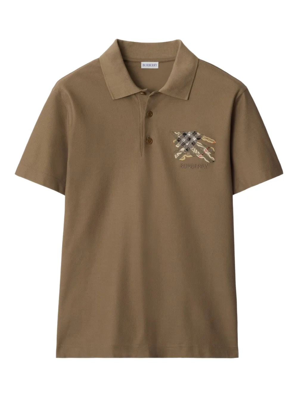 Burberry Equestrian Knight-check polo shirt Bruin