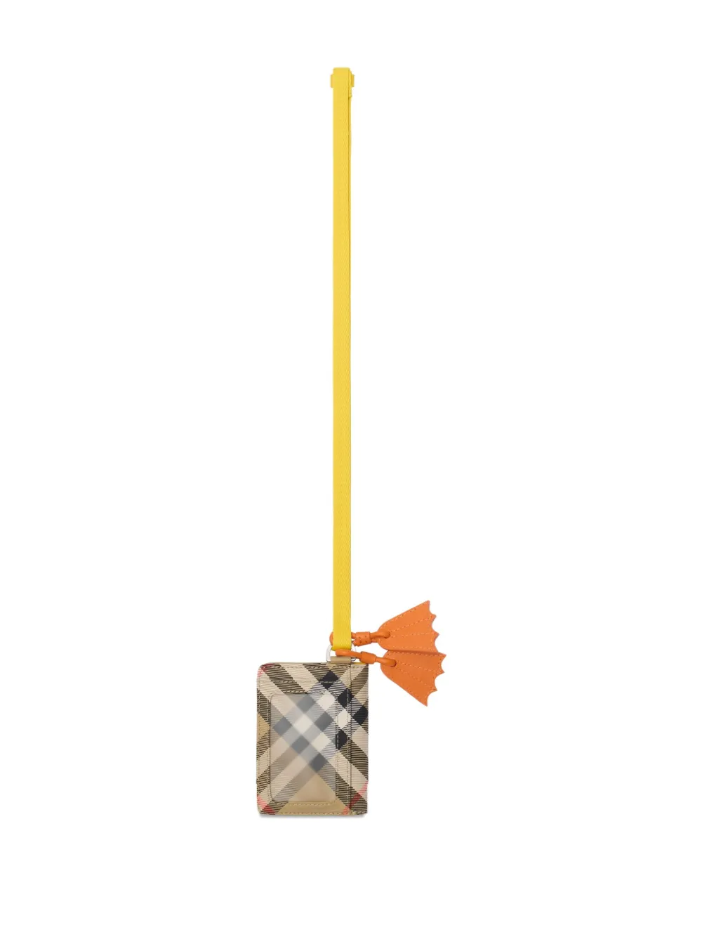 Burberry Kids Pasjeshouder met sleutelkoord en Duck Check-afwerking Beige