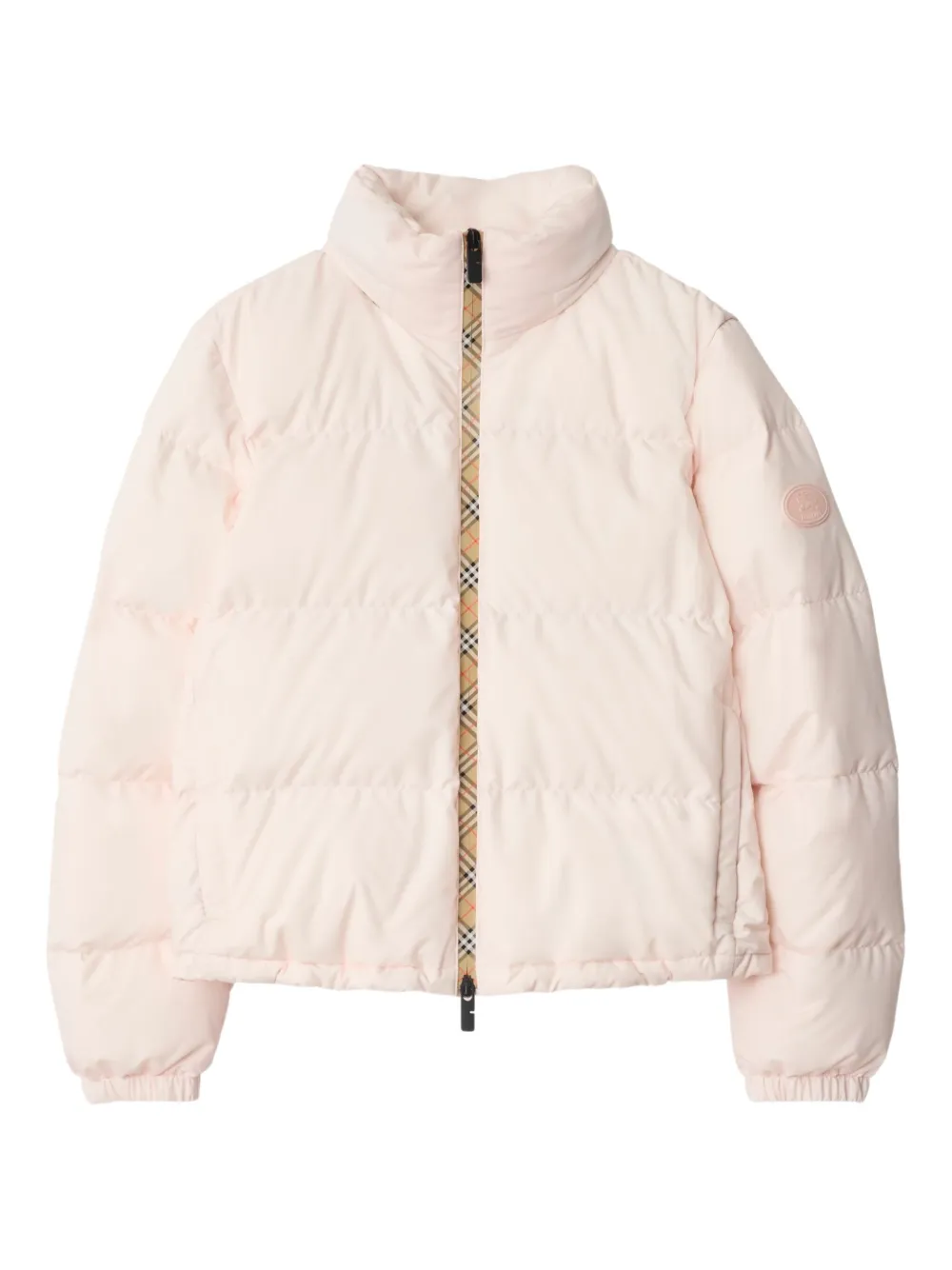 Burberry Vintage Check-trimmed puffer jacket | Pink | Image 1